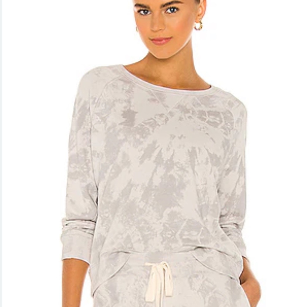 🟣 BOGO! Rails Theo Tie-Dye Sweatshirt in Gray and White